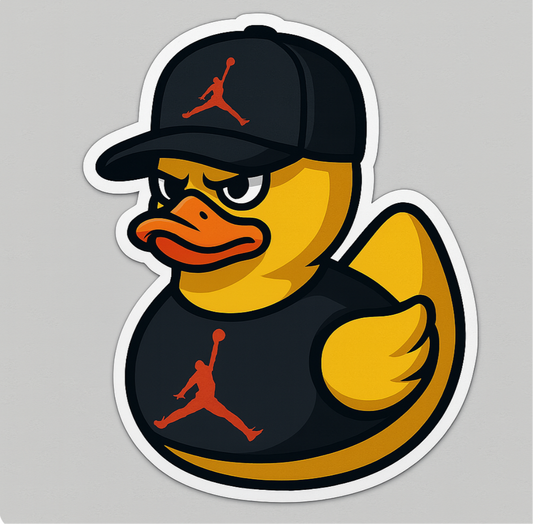 Jordan Rubber Duck Sticker by Reed’s Rubber Ducks