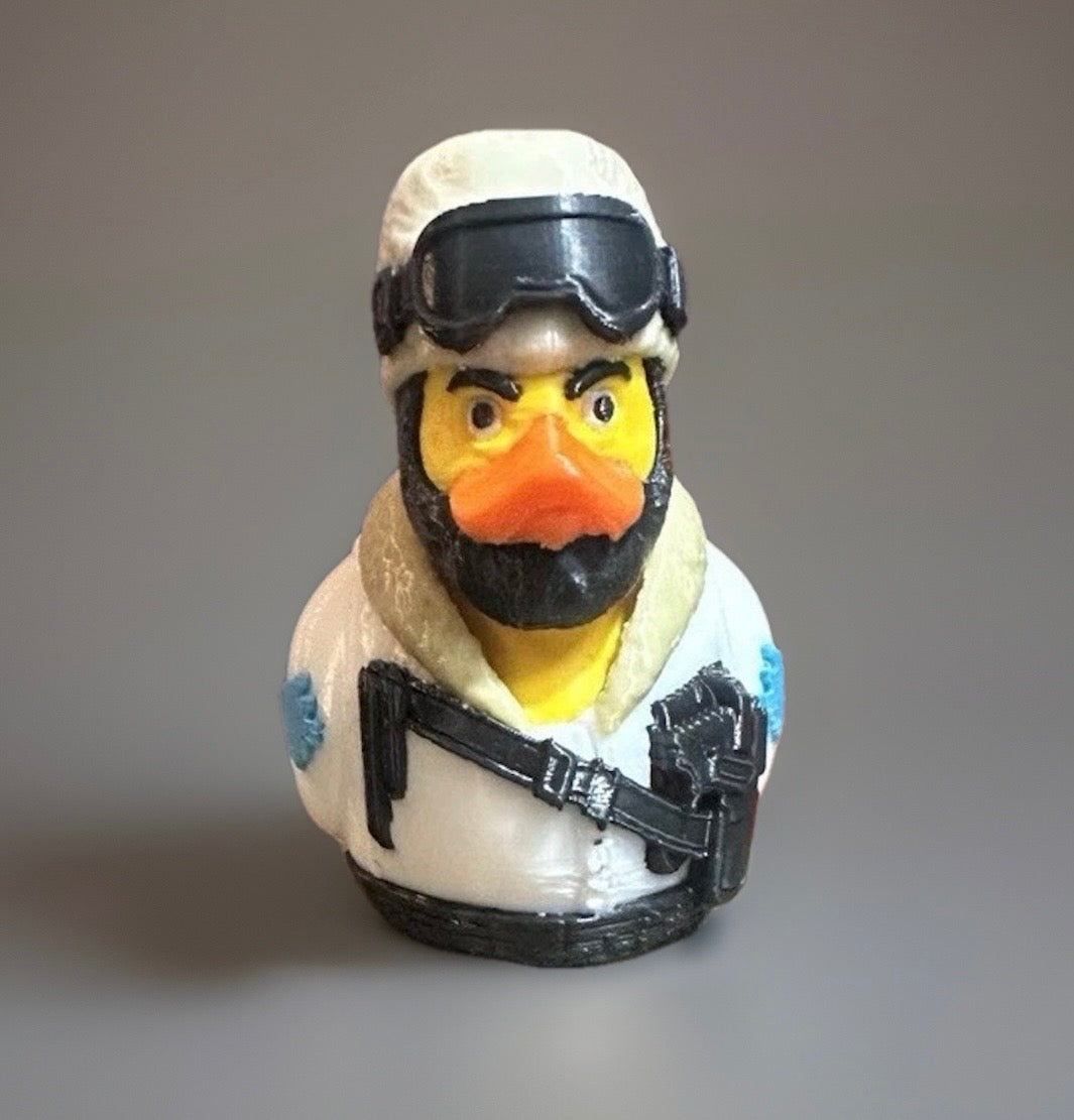 Frostbite from GI Joe ARAH 3D Printed Duck made by Reeds Rubber Ducks and Sensory Shop