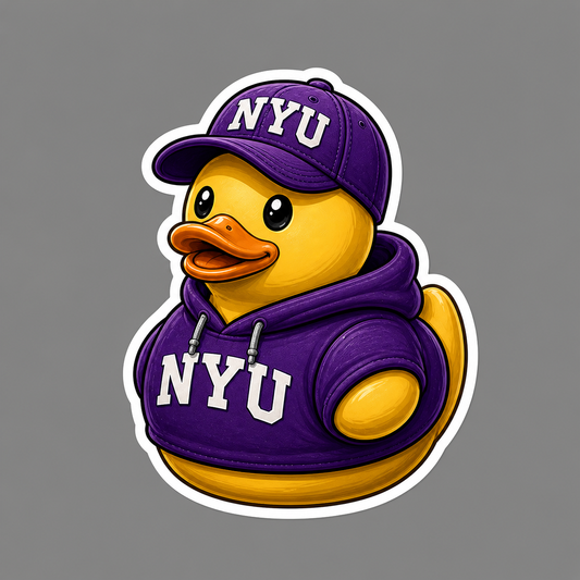 NYU Rubber Duck Sticker by Reed’s Rubber Ducks