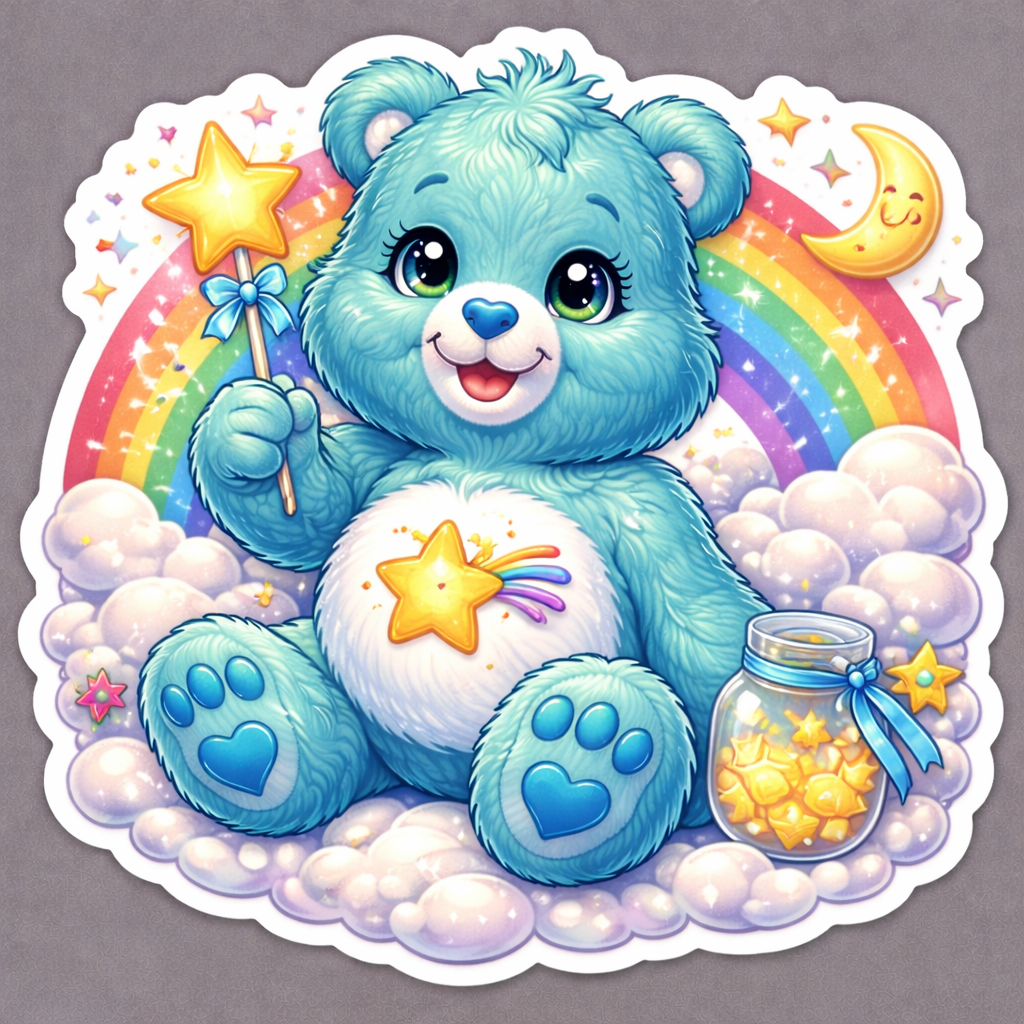 Care Bears Wish Bear Die-Cut Sticker by Reed’s Rubber Ducks