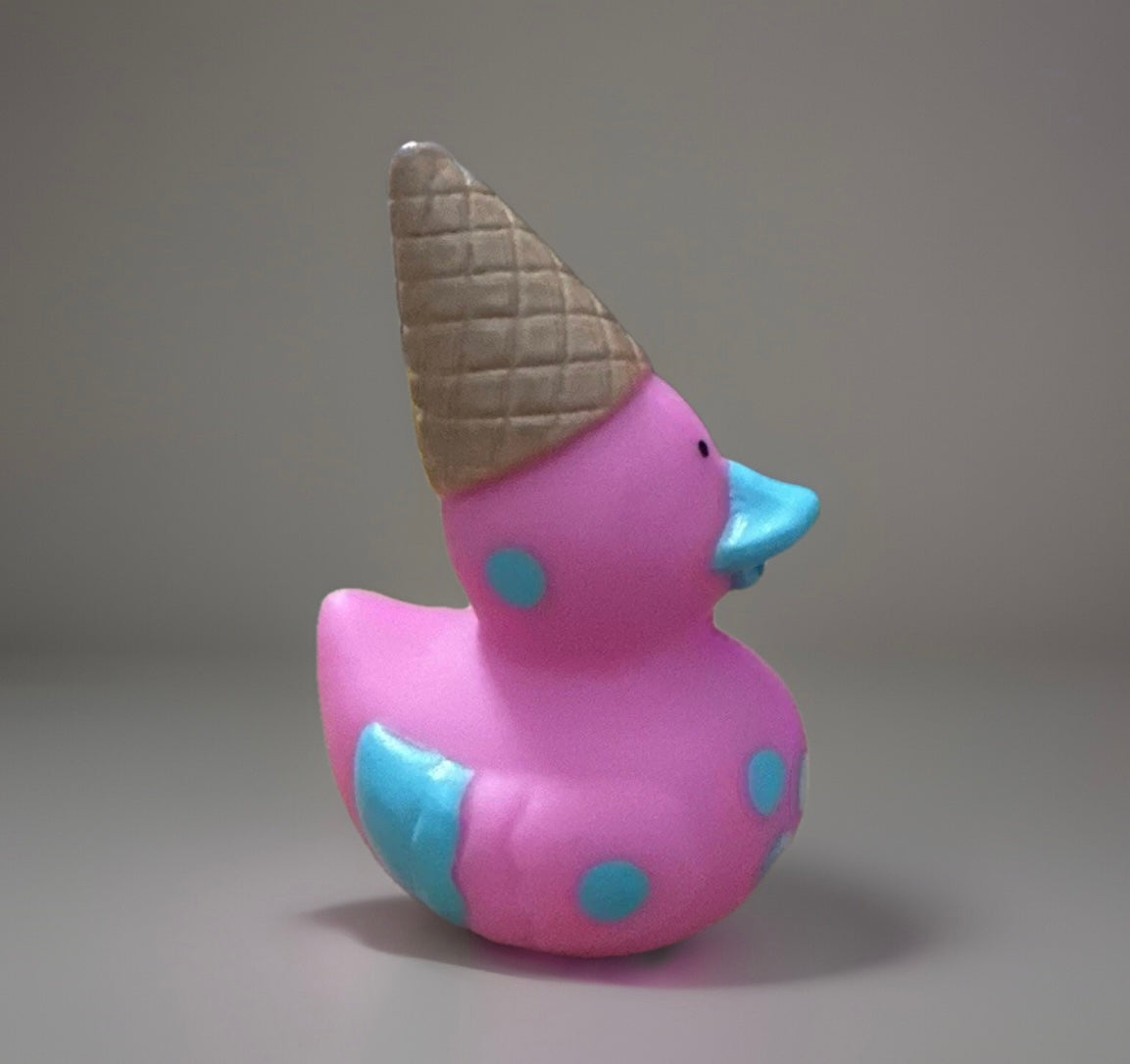 Pink Ice Cream Rubber Duck 2”