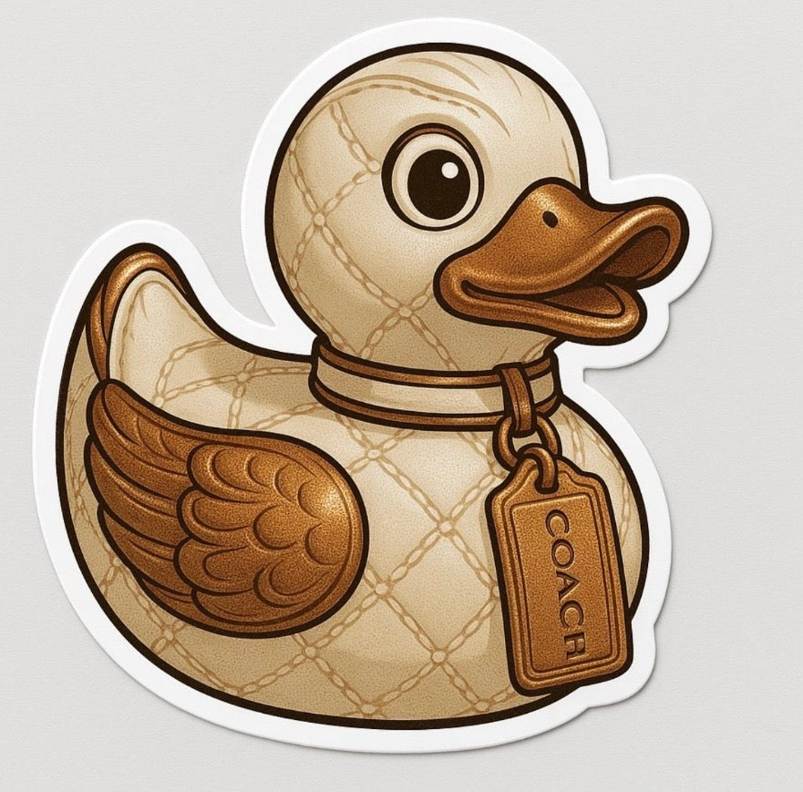 Coach Rubber Duck Sticker by Reed’s Rubber Ducks
