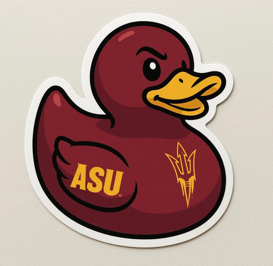 Arizona State Sun Devils Rubber Duck Sticker by Reed’s Rubber Ducks