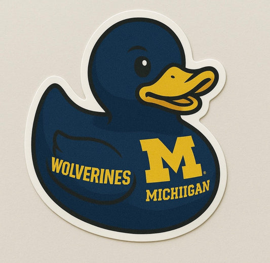 Michigan Wolverines Rubber Duck Sticker by Reed’s Rubber Ducks