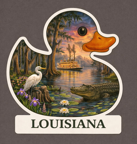 Louisiana Rubber Duck Sticker by Reed’s Rubber Ducks