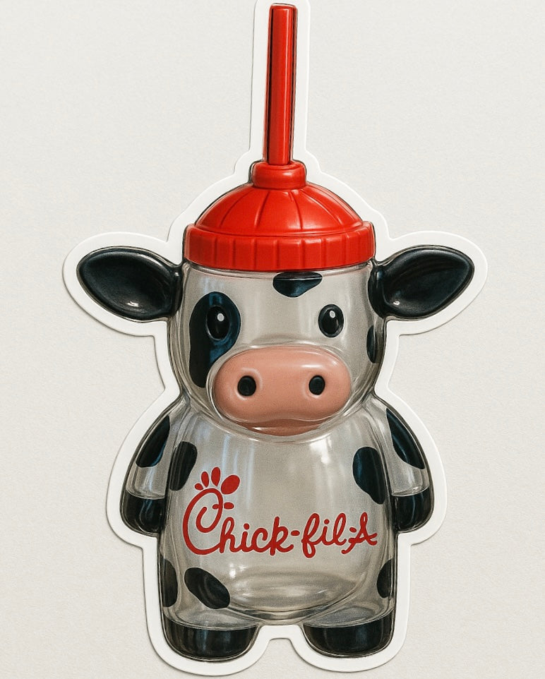 Realistic Chick-fil-A Cowista Cup Sticker by Reed’s Rubber Ducks