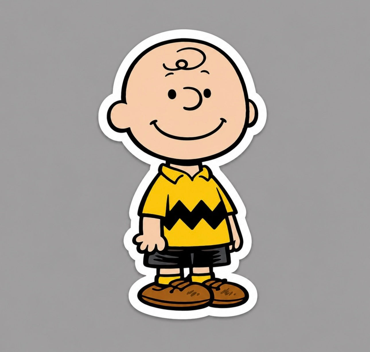 Charlie Brown Die-cut Waterproof Vinyl Sticker by Reed’s Rubber Ducks