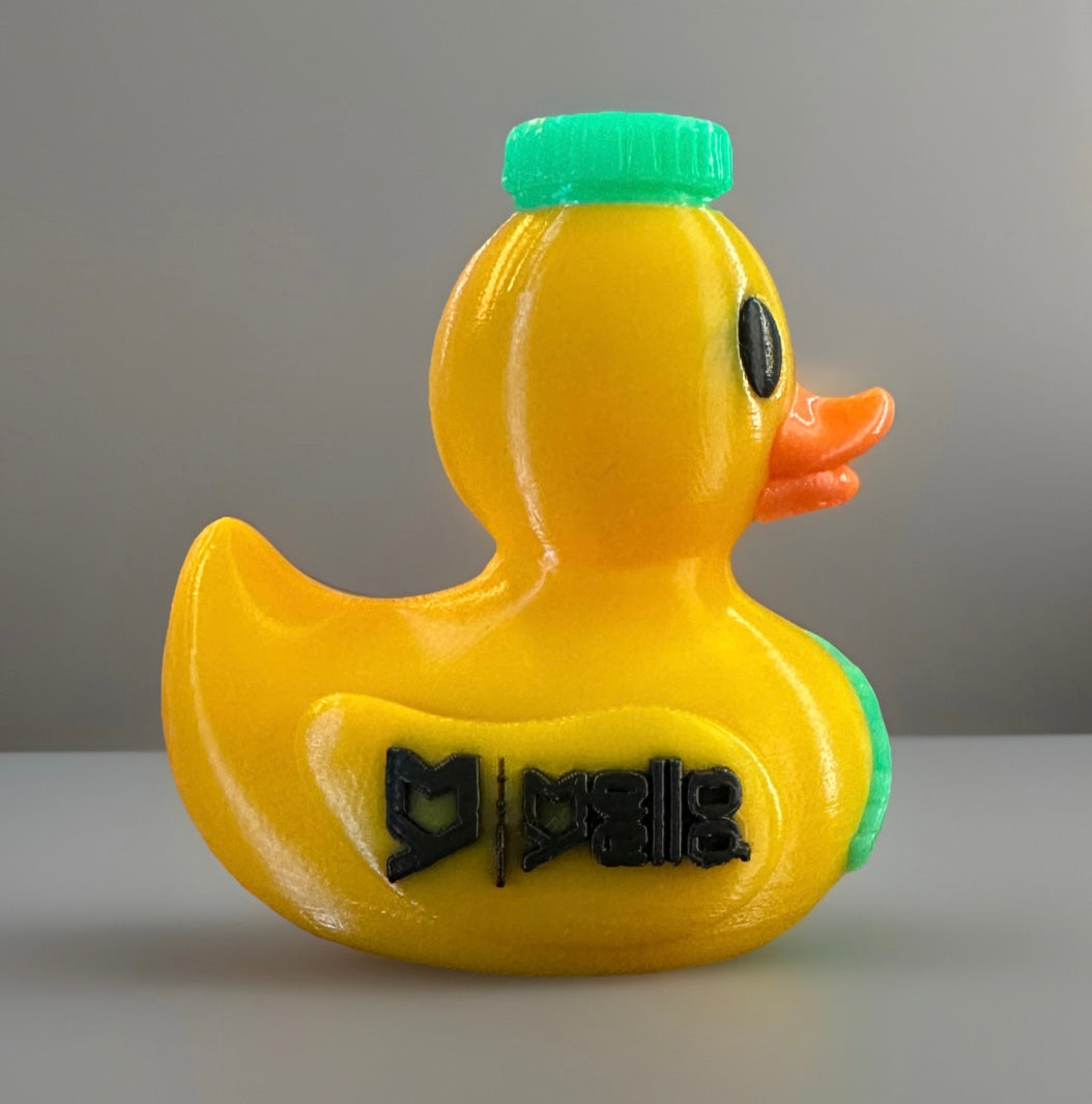 Mello Yello 3D Printed Duck made by Reeds Rubber Ducks and Sensory Shop