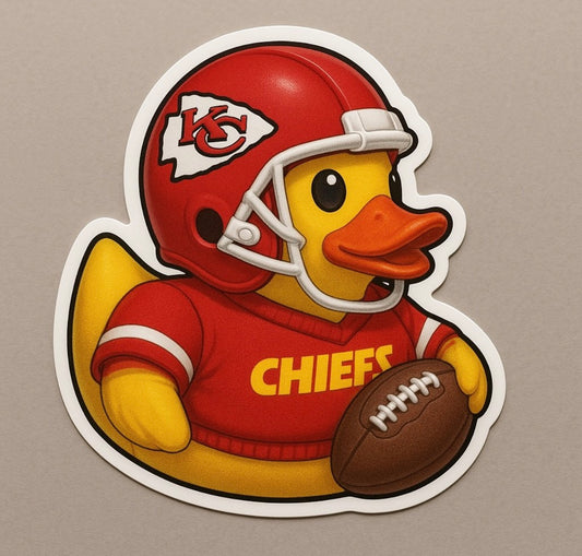 Kansas City Chiefs Rubber Duck Sticker by Reed’s Rubber Ducks