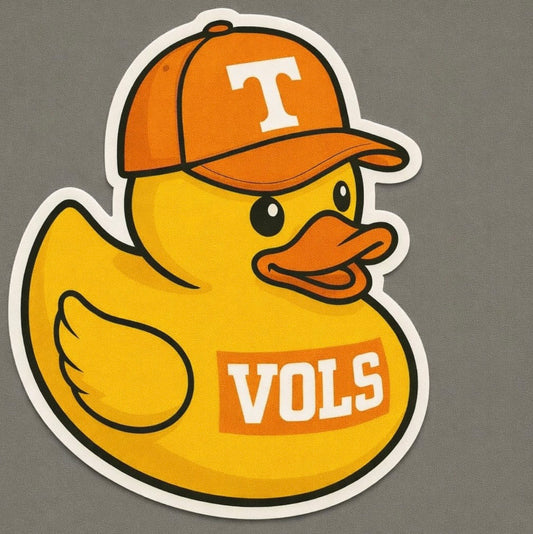 Tennessee Volunteers Rubber Duck Sticker by Reed’s Rubber Ducks