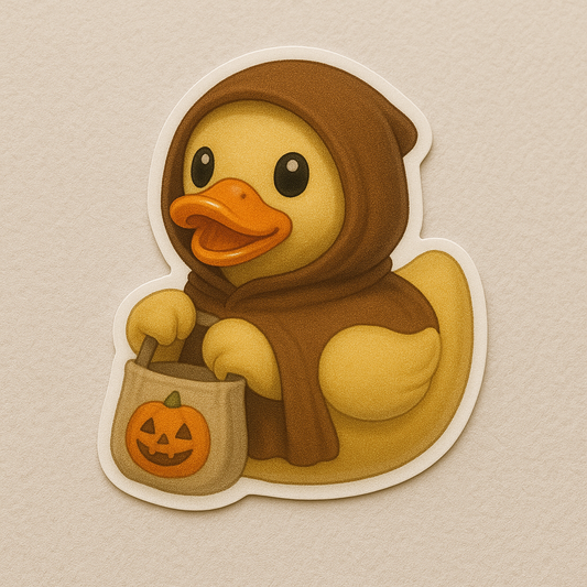 Trick-or-Treater Rubber Duck Sticker by Reed’s Rubber Ducks
