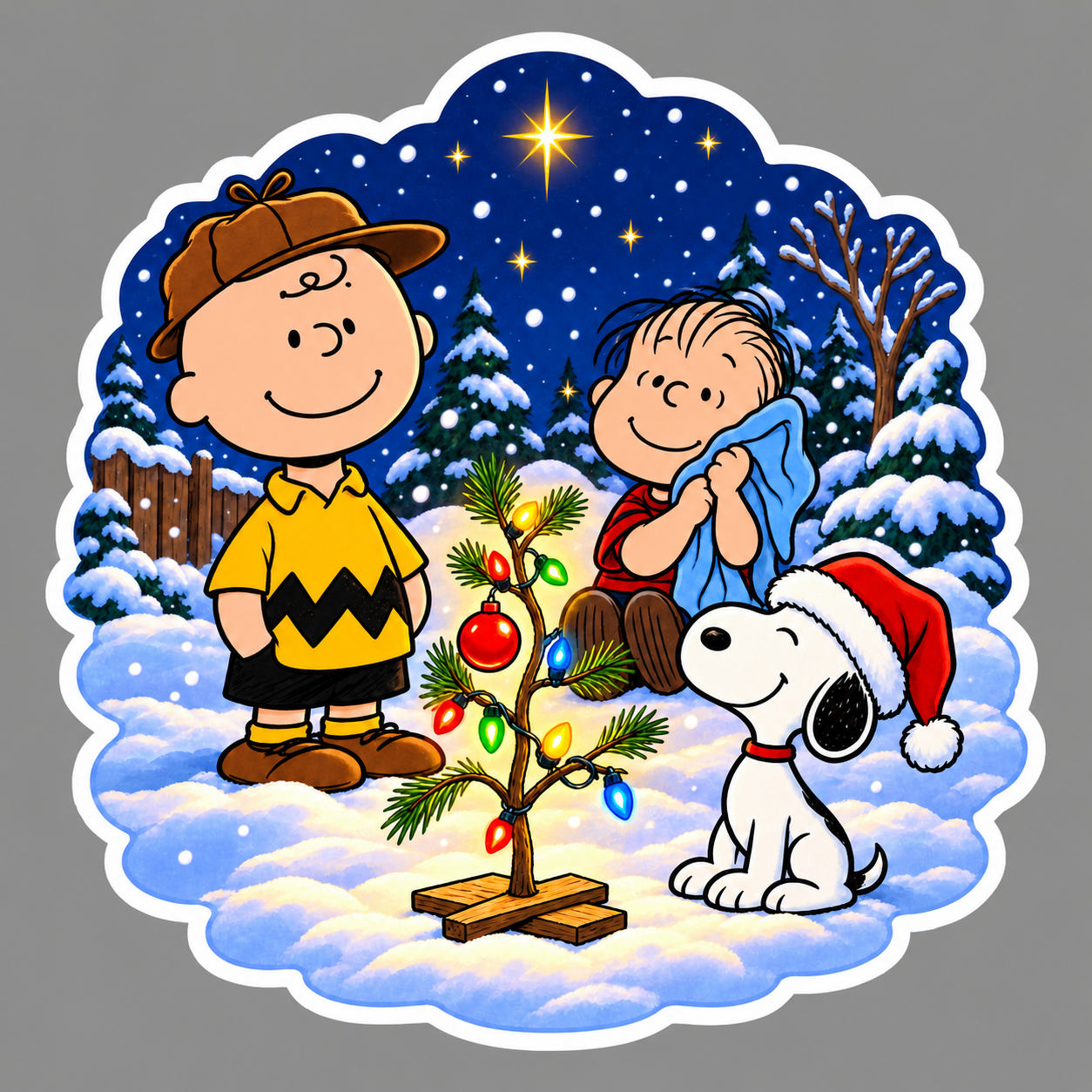 A Charlie Brown Christmas Die-cut Waterproof Vinyl Sticker