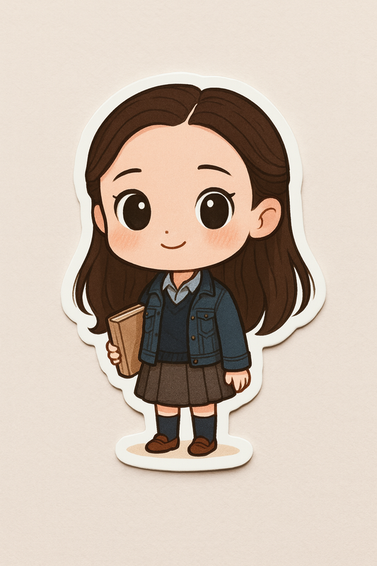 Rory Gilmore Chibi Die-cut Vinyl Sticker by Reed’s Rubber Ducks