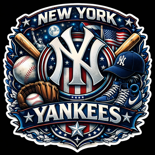 New York Yankees Die-Cut Vinyl Waterproof Sticker