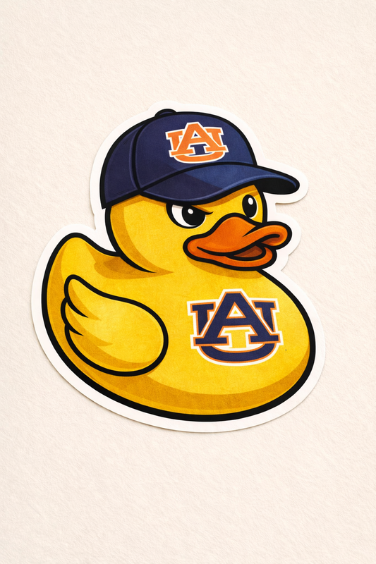Auburn University Rubber Duck Sticker by Reed’s Rubber Duck