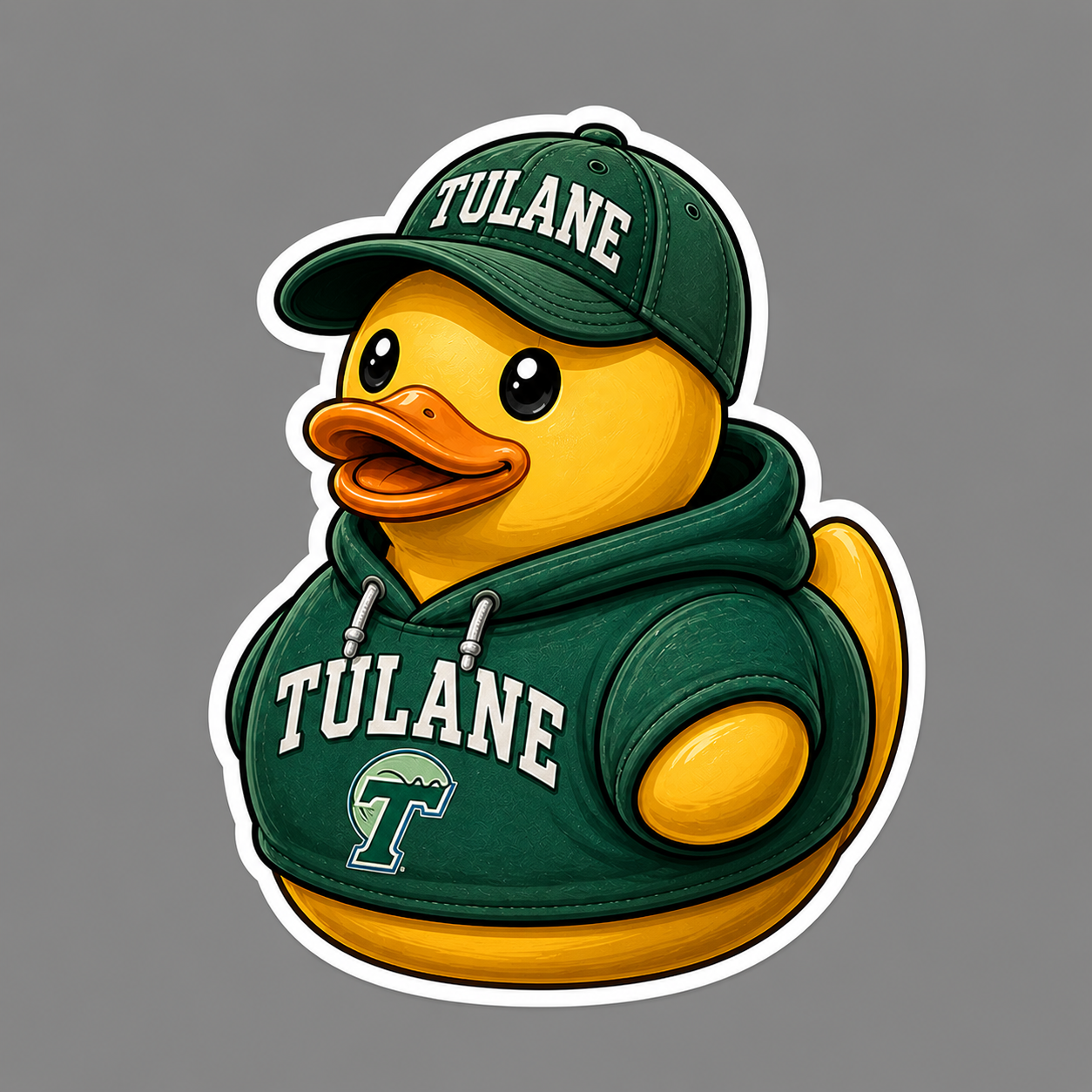 Tulane Rubber Duck Sticker by Reed’s Rubber Ducks