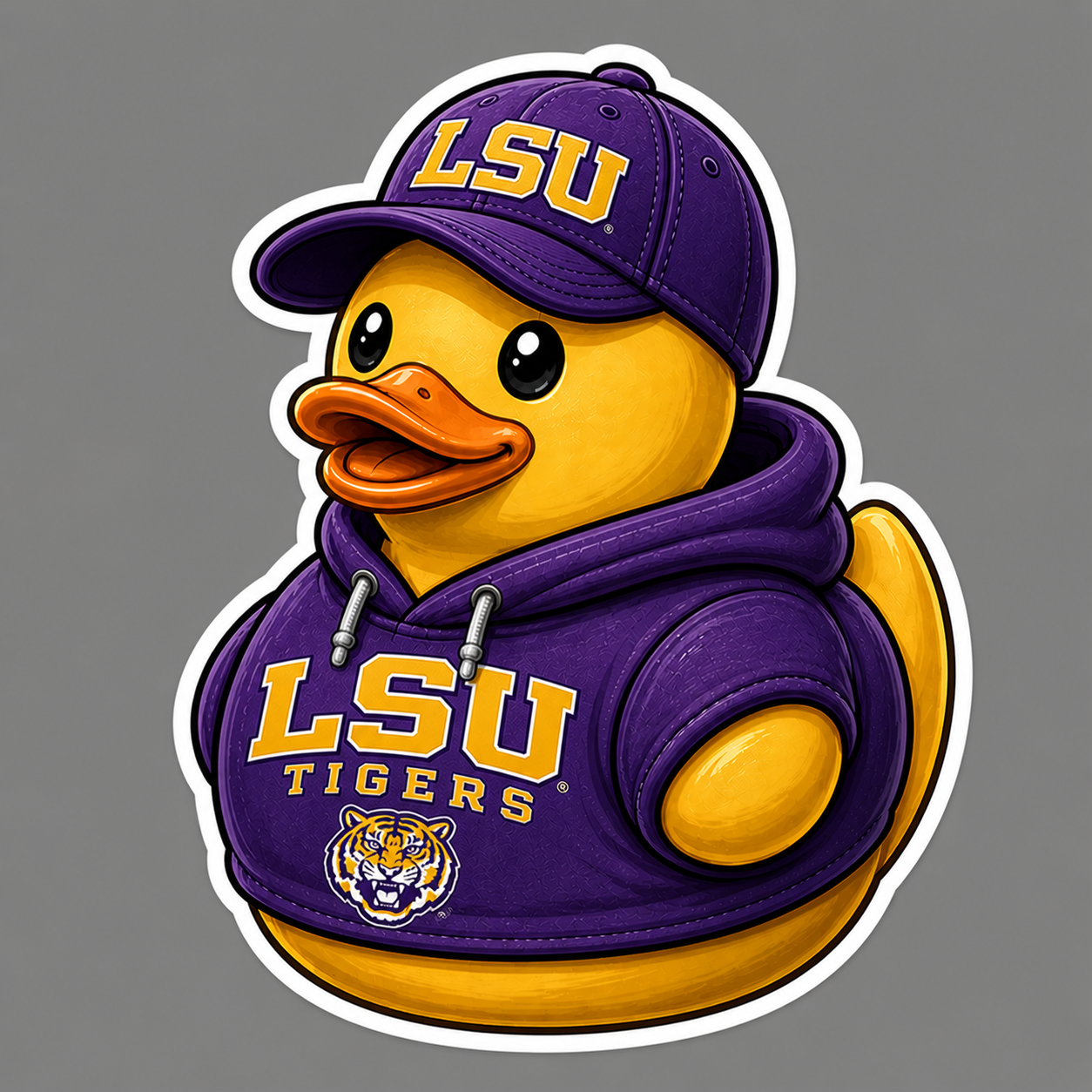 LSU Tigers Rubber Duck Sticker by Reed’s Rubber Ducks
